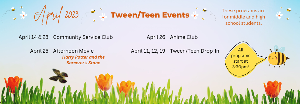 Teen Events In April